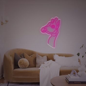 Minimalistisches Tierporträt LED Neonschild moderne abstrakte Neon Wanddekoration für Wohnzimmer oder Schlafzimmer