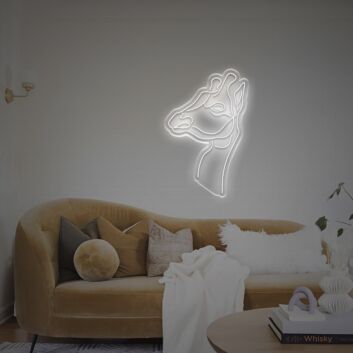 Minimalistisches Tierporträt LED Neonschild moderne abstrakte Neon Wanddekoration für Wohnzimmer oder Schlafzimmer