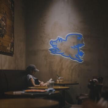 fliegendes Schwein LED-Neonschild für Café Restaurant