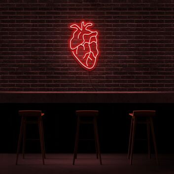anatomisches Herz LED-Neonschild Bar Wohnzimmer
