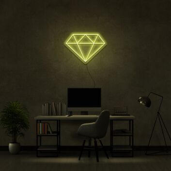 Diamant Symbol LED-Neonschild für Home Office und Wohnzimmer