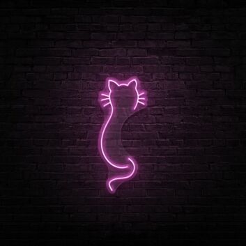 Katzen Silhouette LED-Neonschild Schlafzimmer