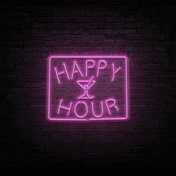 HAPPY HOUR LED-Neonschild für Bar und Club