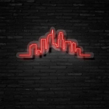 Stadt Skyline LED-Neonschild Wohnzimmer Büro