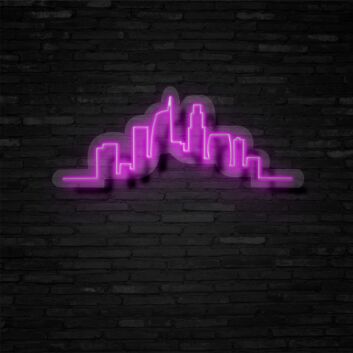 Stadt Skyline LED-Neonschild Wohnzimmer Büro