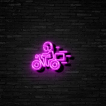 Motorradkurier LED-Neonschild für Restaurant Bar