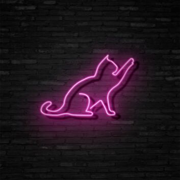Katze im Spiel LED-Neonschild Wohnzimmer Kinderzimmer