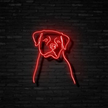 Hundekopf LED-Neonschild Wohnzimmer Haustierladen