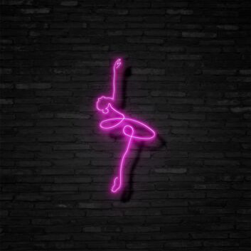 Ballerina Silhouette LED-Neonschild für Wohnzimmer oder Tanzstudio