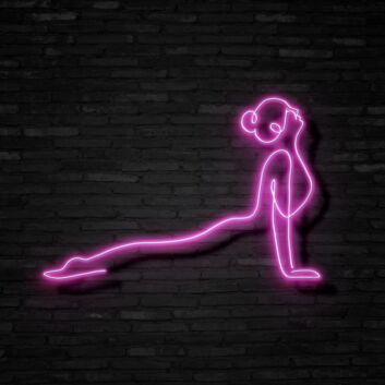 Frau in Yoga-Pose LED-Neonschild für Yoga Studio