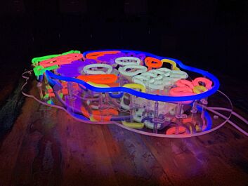 Zuckerschädel mit Blume LED-Neonschild für Bar Club