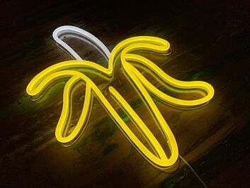 Banane mit Schale LED-Neonschild für Küche und Bar