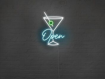 Martini Glas LED Neonschild für Bar und Cafe