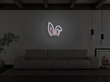 Hasenohren LED-Neonschild Wohnzimmer Kinderzimmer