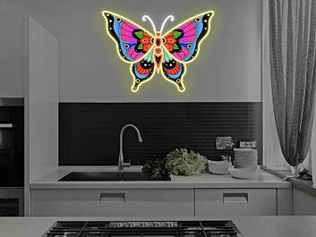 Schmetterling LED-Neonschild für Schlafzimmer und Wohnzimmer