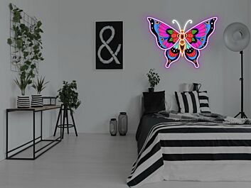 Schmetterling LED-Neonschild für Schlafzimmer und Wohnzimmer