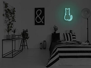 Katzen-Silhouette LED-Neonschild für Schlafzimmer Wohnzimmer