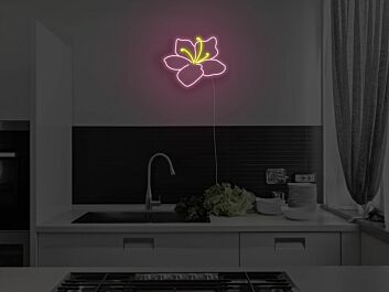 Lilienblüte LED-Neonschild für Küche und Wohnzimmer