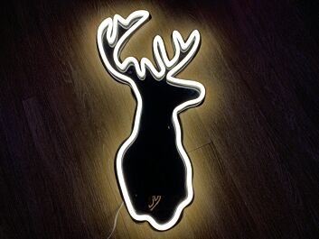 Hirsch Silhouette LED-Neonschild Wohnzimmer Schlafzimmer