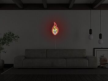 Flamme Symbol LED-Neonschild für Wohnzimmer und Bar