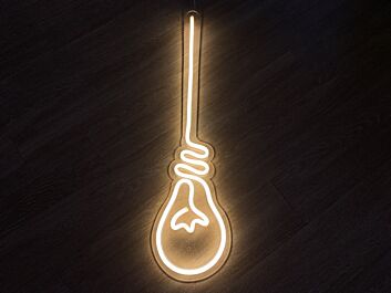 Glühbirne mit Kabel LED-Neonschild Wohnzimmer Büro