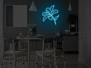 Lilienblüte LED-Neonschild für Esszimmer und Wohnzimmer