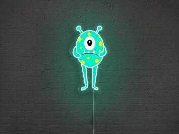einäugiges Cartoon-Monster LED-Neonschild für Kinderzimmer