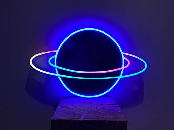 Planet mit Ring LED-Neonschild Wohnzimmer Kinderzimmer