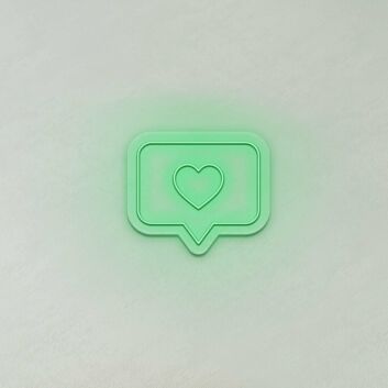 Herz Symbol in Sprechblase LED-Neonschild Wohnzimmer Café