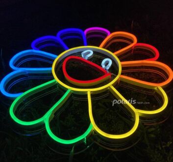 Happy Sunflower Neon Sign