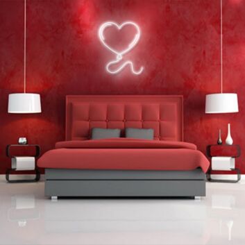 Herzballon LED-Neonschild Wohnzimmer Schlafzimmer