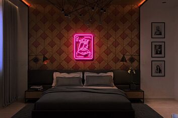 Spielkarte Dame LED-Neonschild für Schlafzimmer oder Bar
