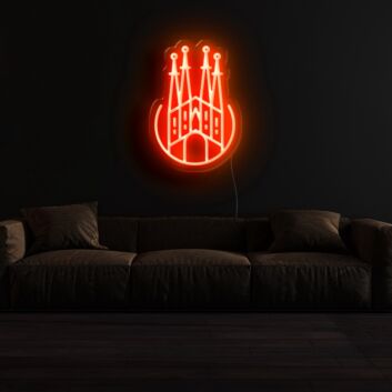 Sagrada Familia Silhouette LED-Neonschild für Wohnzimmer oder Bar