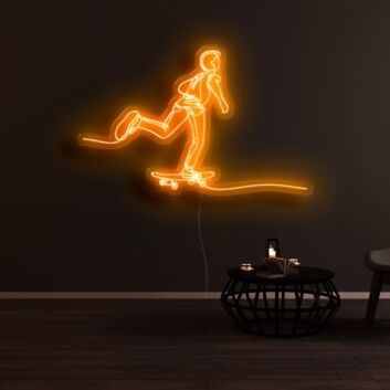 Skateboardfahrer LED-Neonschild Wohnzimmer Jugendzimmer