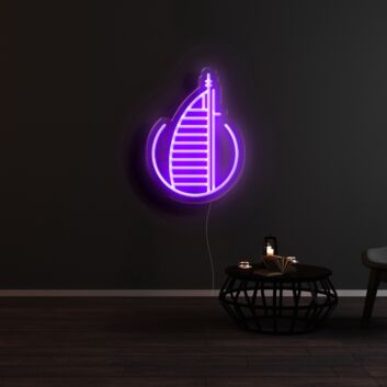 Segelförmiges Hochhaus LED-Neonschild für Wohnzimmer oder Büro