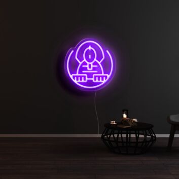 Meditierende Figur LED-Neonschild für Wohnzimmer oder Yoga Studio
