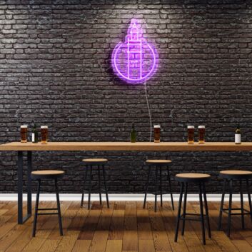 Kirchturm im Kreis LED-Neonschild für Bar und Pub
