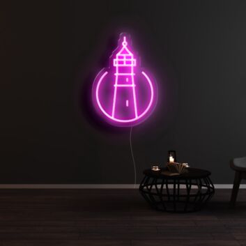 Leuchtturm LED-Neonschild für Wohnzimmer oder Bar