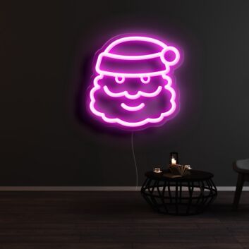 Weihnachtsmannkopf LED-Neonschild Wohnzimmer Weihnachten