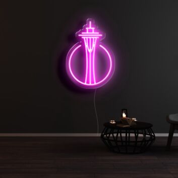 Turm-Seattle LED-Neonschild für Wohnzimmer und Bar