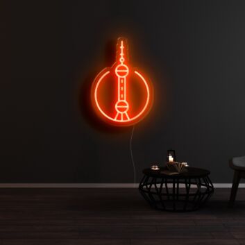 Berliner Fernsehturm LED-Neonschild Wohnzimmer Büro