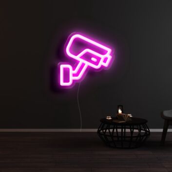 Überwachungskamera LED-Neonschild für Büro und Geschäft