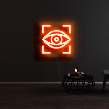 Auge Symbol mit Rahmen LED-Neonschild Wohnzimmer Studio
