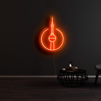 Berliner Fernsehturm LED-Neonschild für Wohnzimmer oder Büro