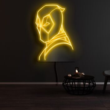 Maske eines Comic-Superhelden LED-Neonschild für Wohnzimmer Gamingzimmer