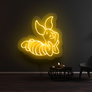 liegender Hase LED-Neonschild für Wohnzimmer oder Kinderzimmer