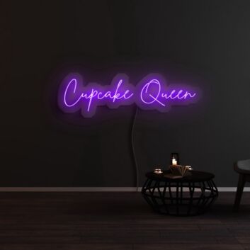 Cupcake Queen LED-Neonschild für Café und Küche