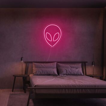 Alienkopf LED-Neonschild für Schlafzimmer und Wohnzimmer