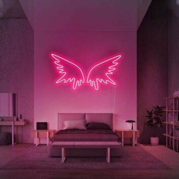 Engelsflügel LED-Neonschild für Schlafzimmer und Wohnzimmer