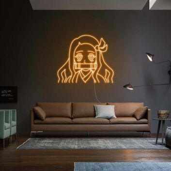 Anime Mädchen Silhouette LED-Neonschild für Wohnzimmer Gaming Zimmer